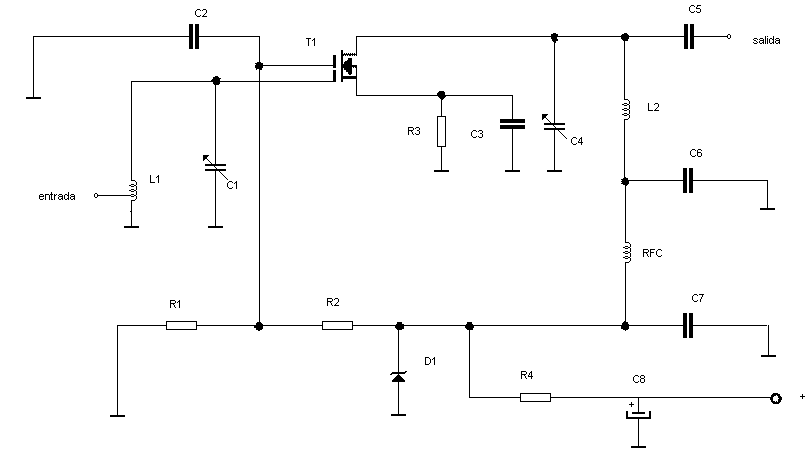 Preamplificador recepci&oacute;n RF para 140-150 Mhz 